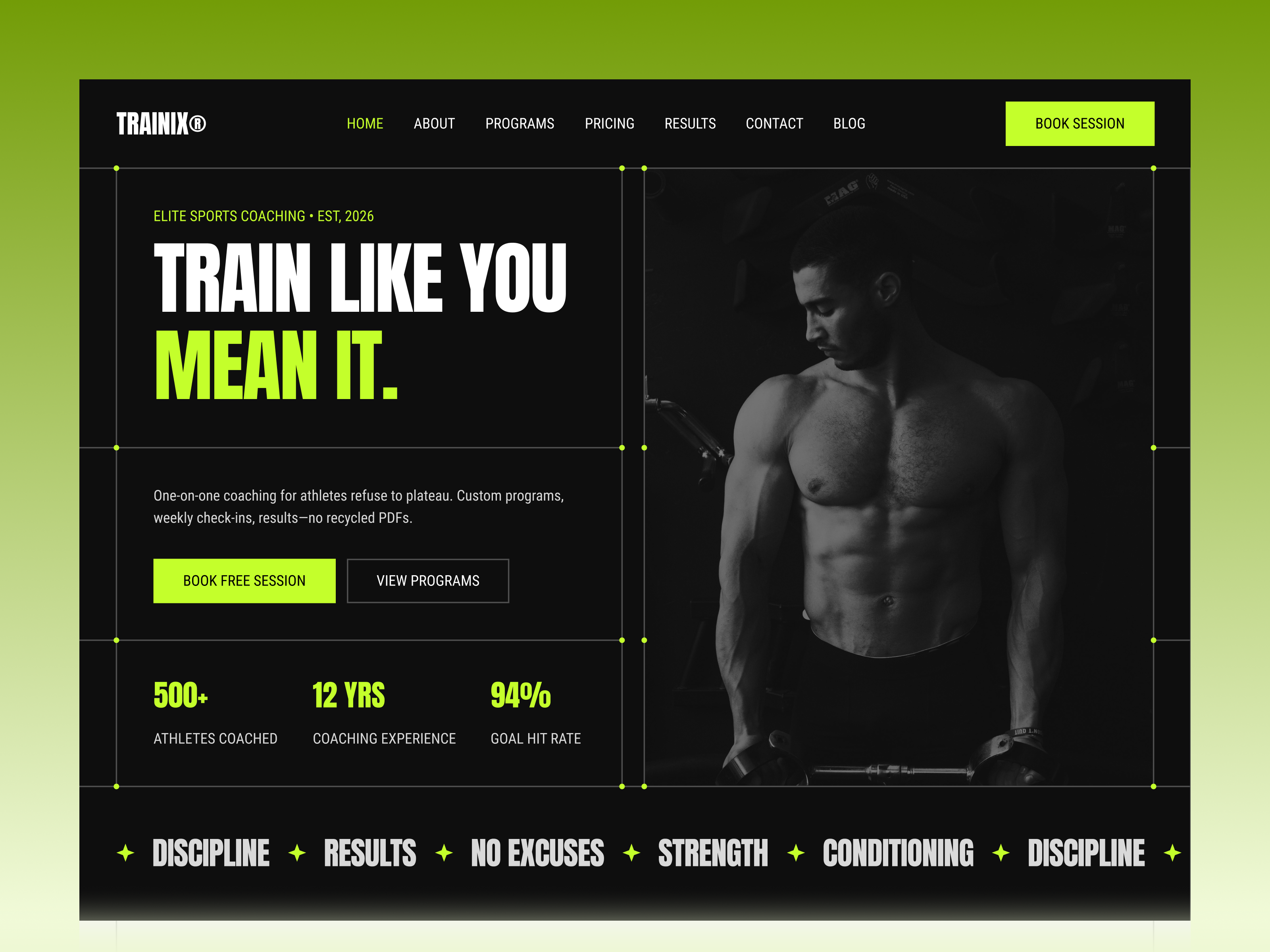 Trainix: Responsive Portfolio Website Template by Pixcut Studio LLC
