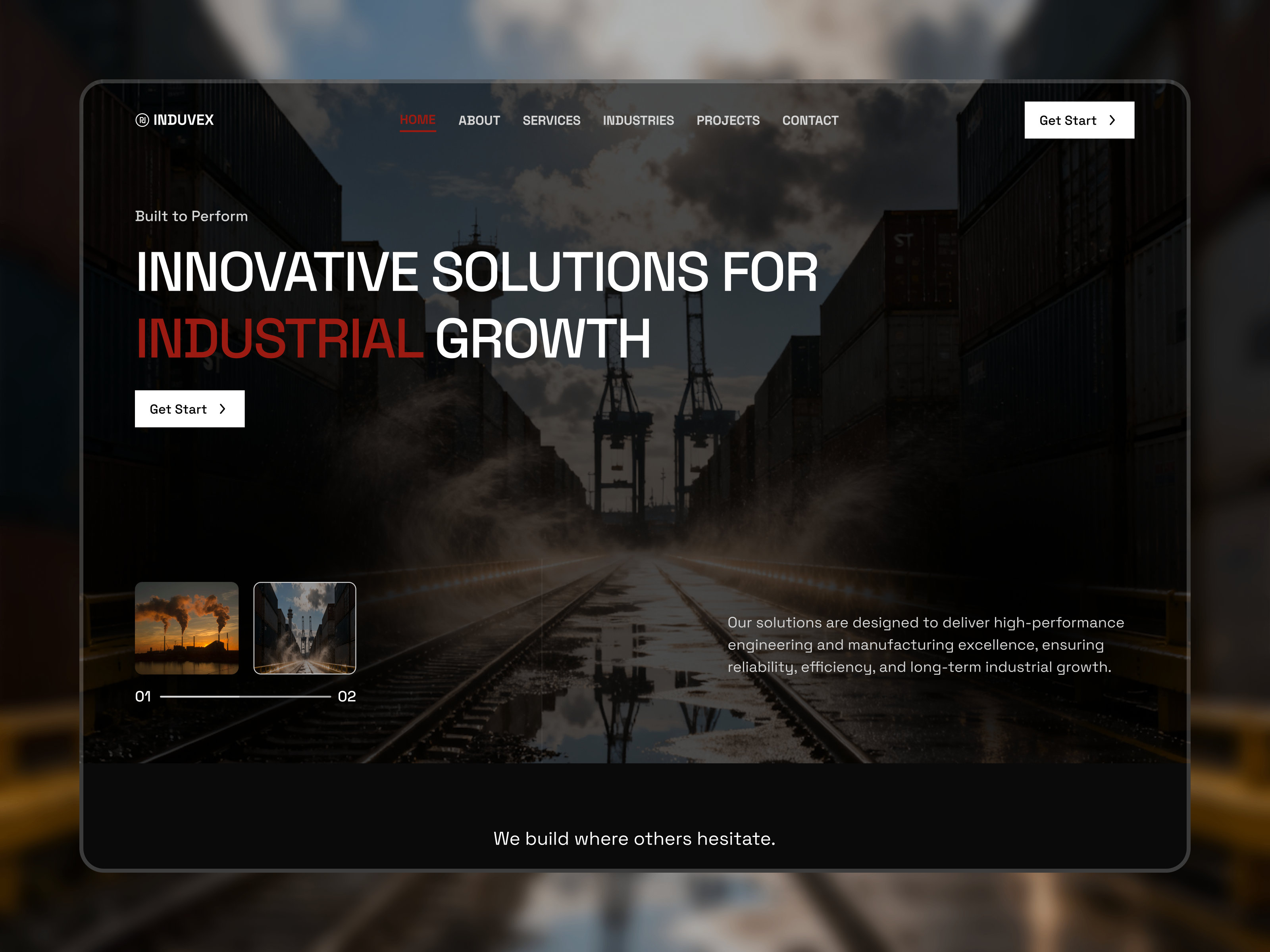 Induvex: Responsive Construction Website Template by Pixcut Studio LLC