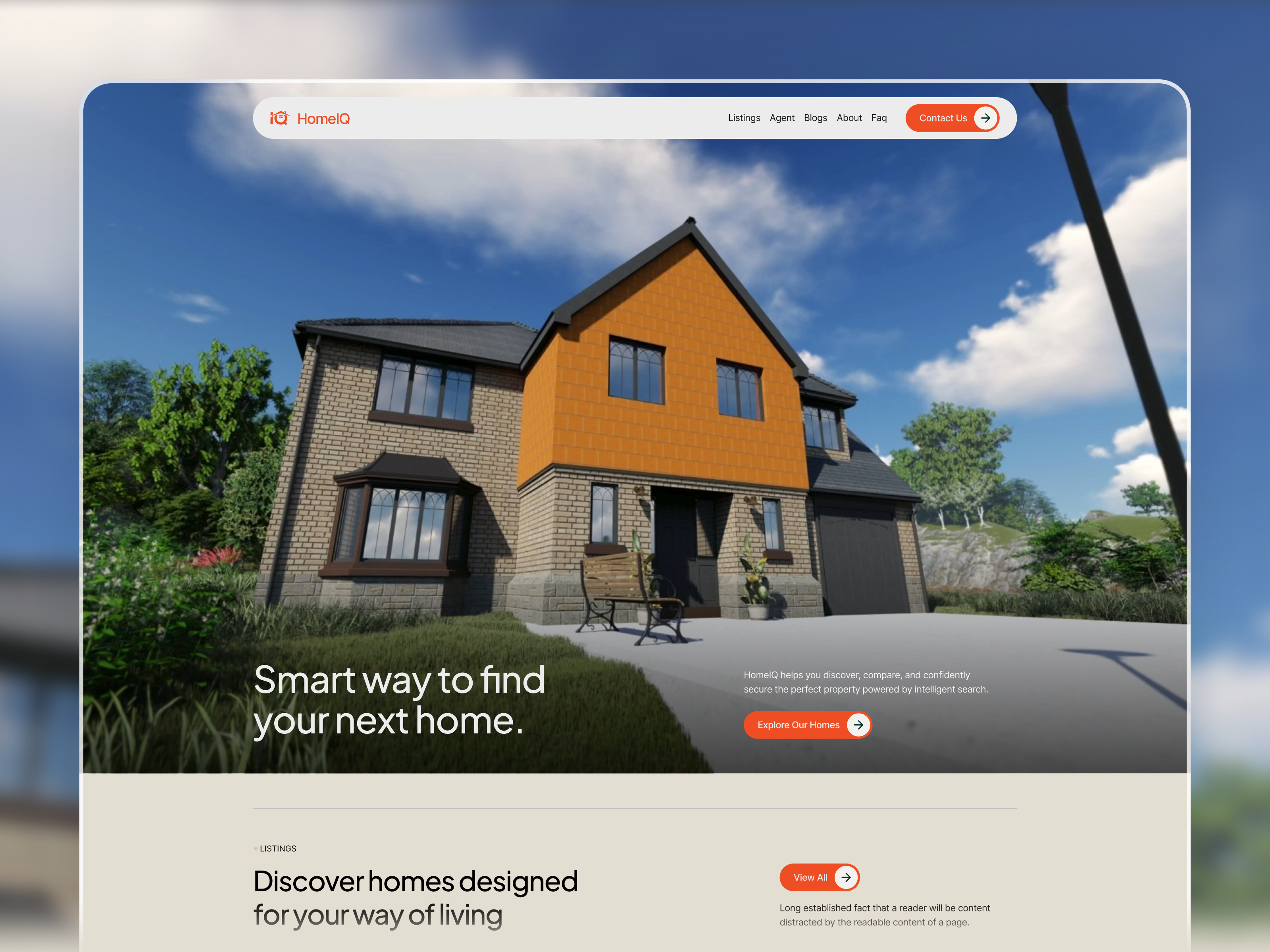 HomeIQ: Responsive Real Estate Website Template by Pixcut Studio LLC