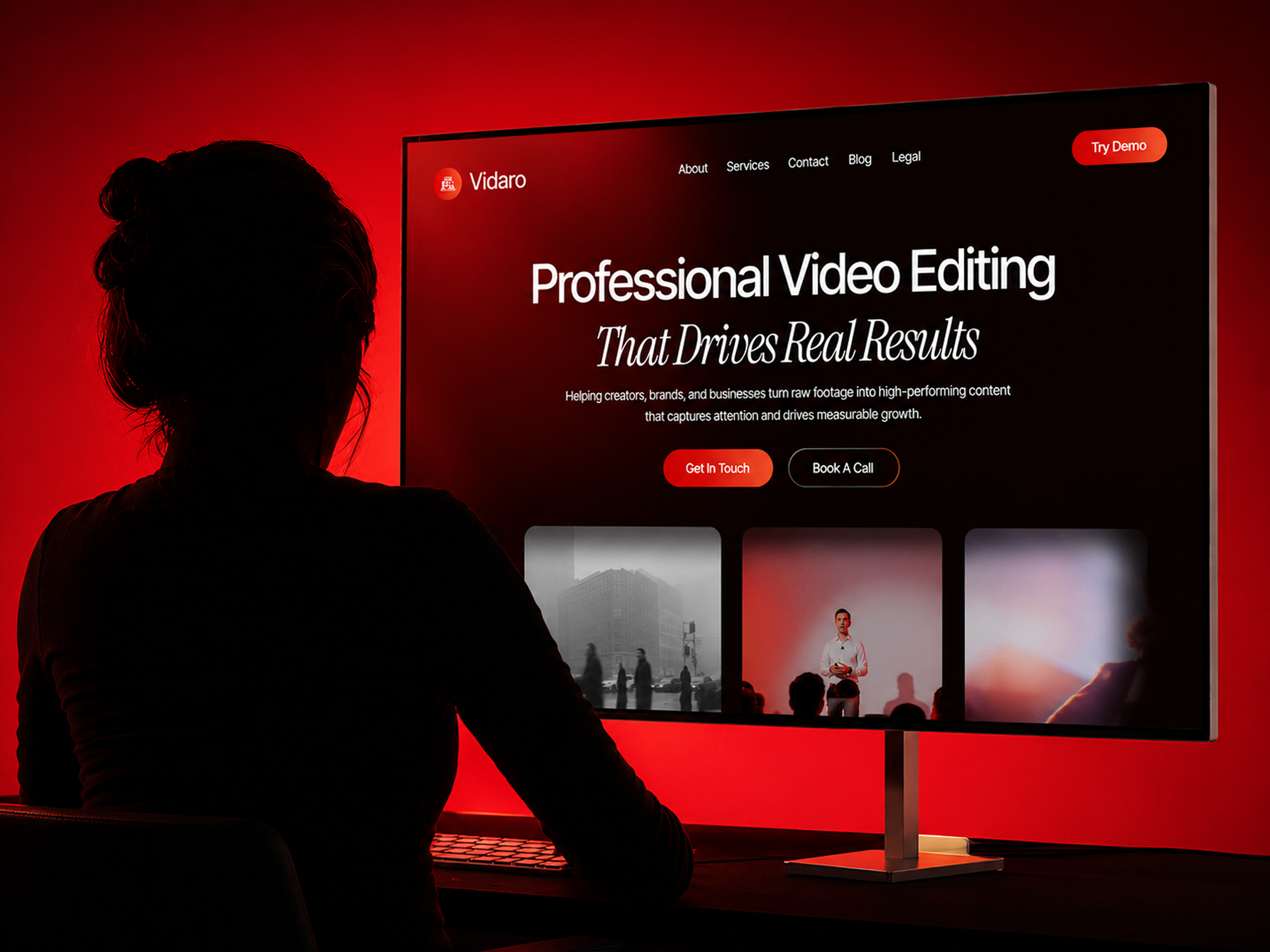 Vidaro: Free Portfolio Website Template by Pixcut Studio LLC