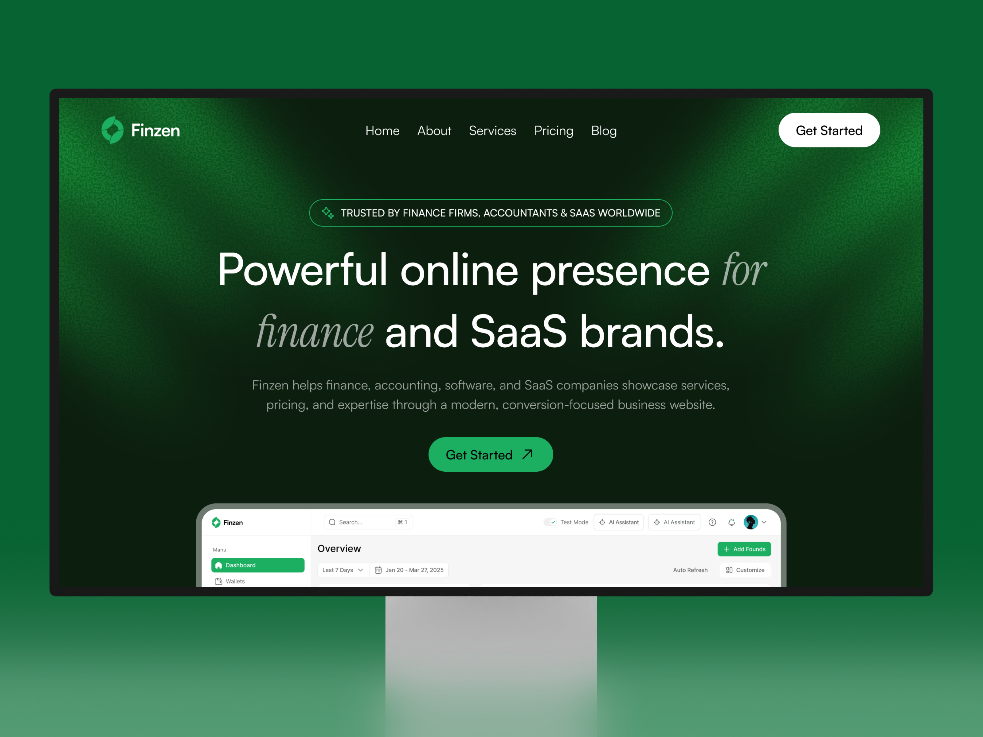 Finzen: Responsive SaaS Website Template by Pixcut Studio LLC