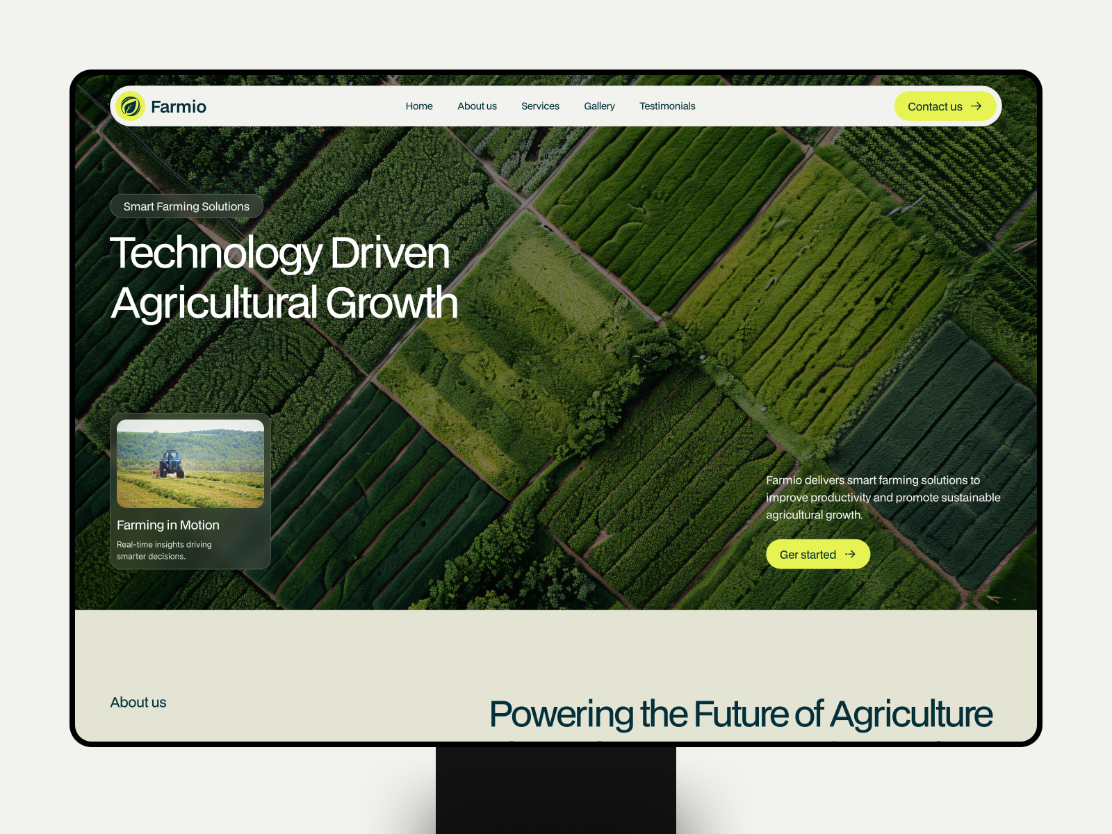 Farmio: Free Landing Page Website Template by Pixcut Studio LLC