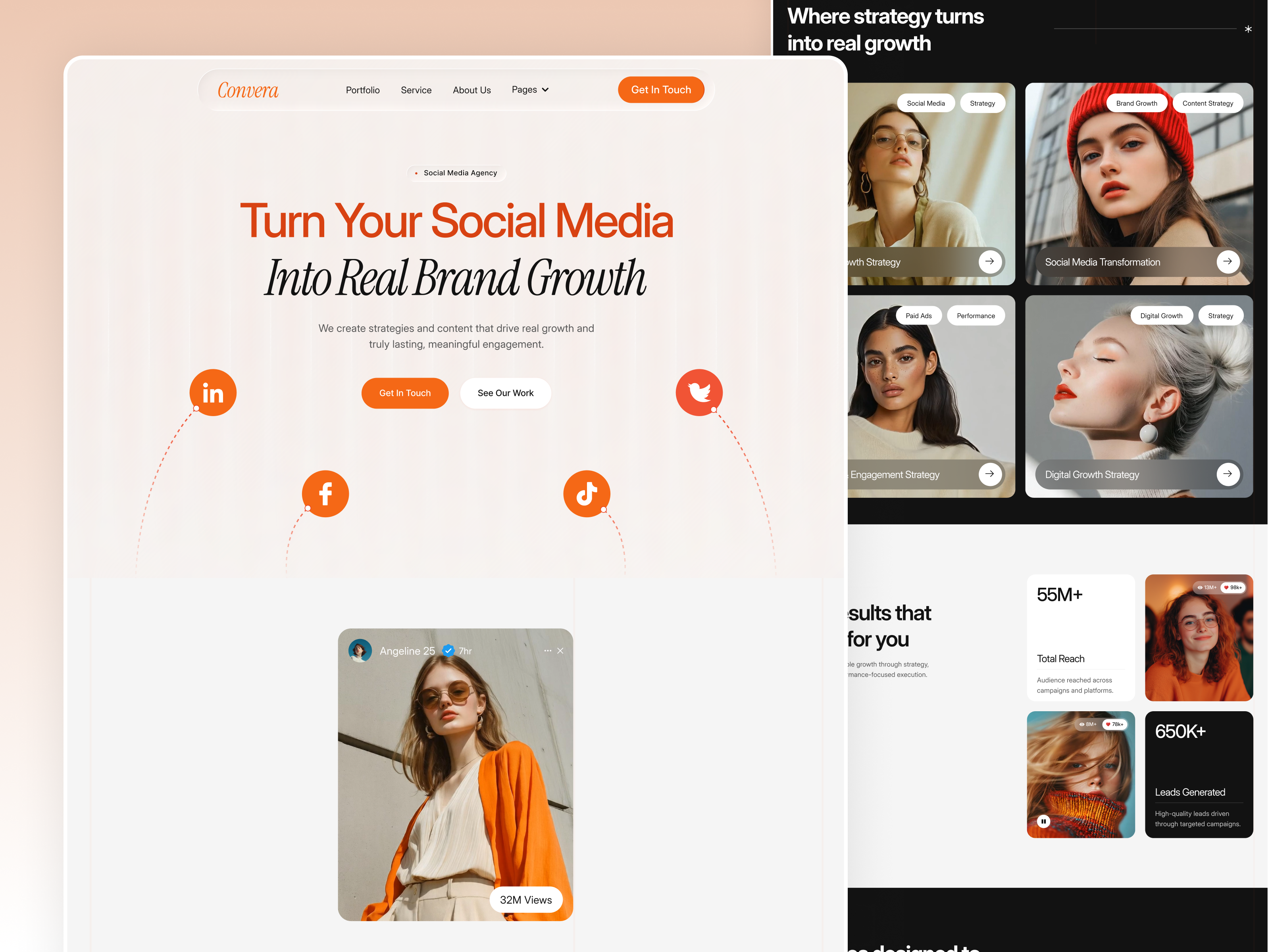Convera: Responsive Agency Website Template by Pixcut Studio LLC