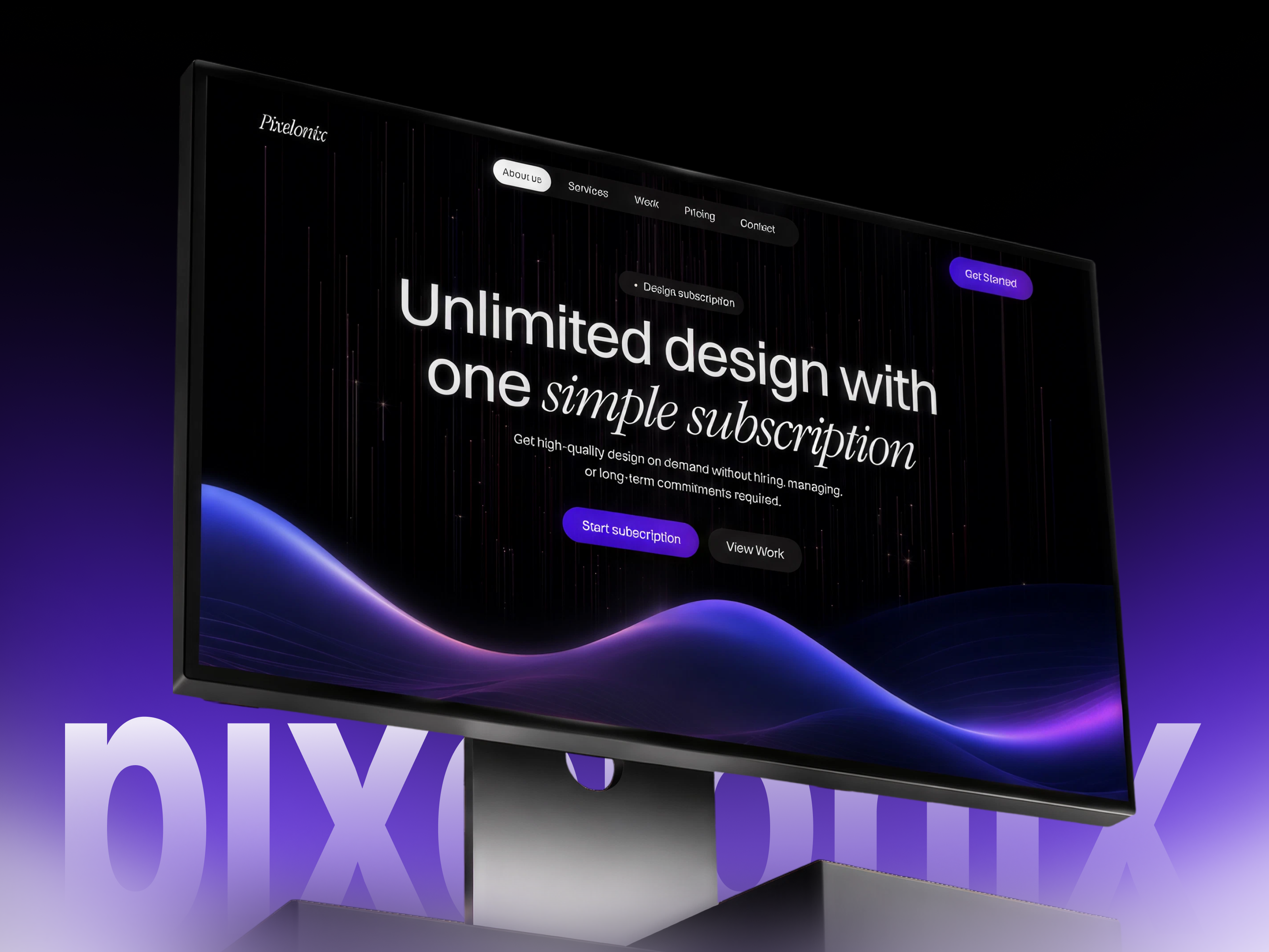 Pixelonix: Responsive Portfolio Website Template by Pixcut Studio LLC