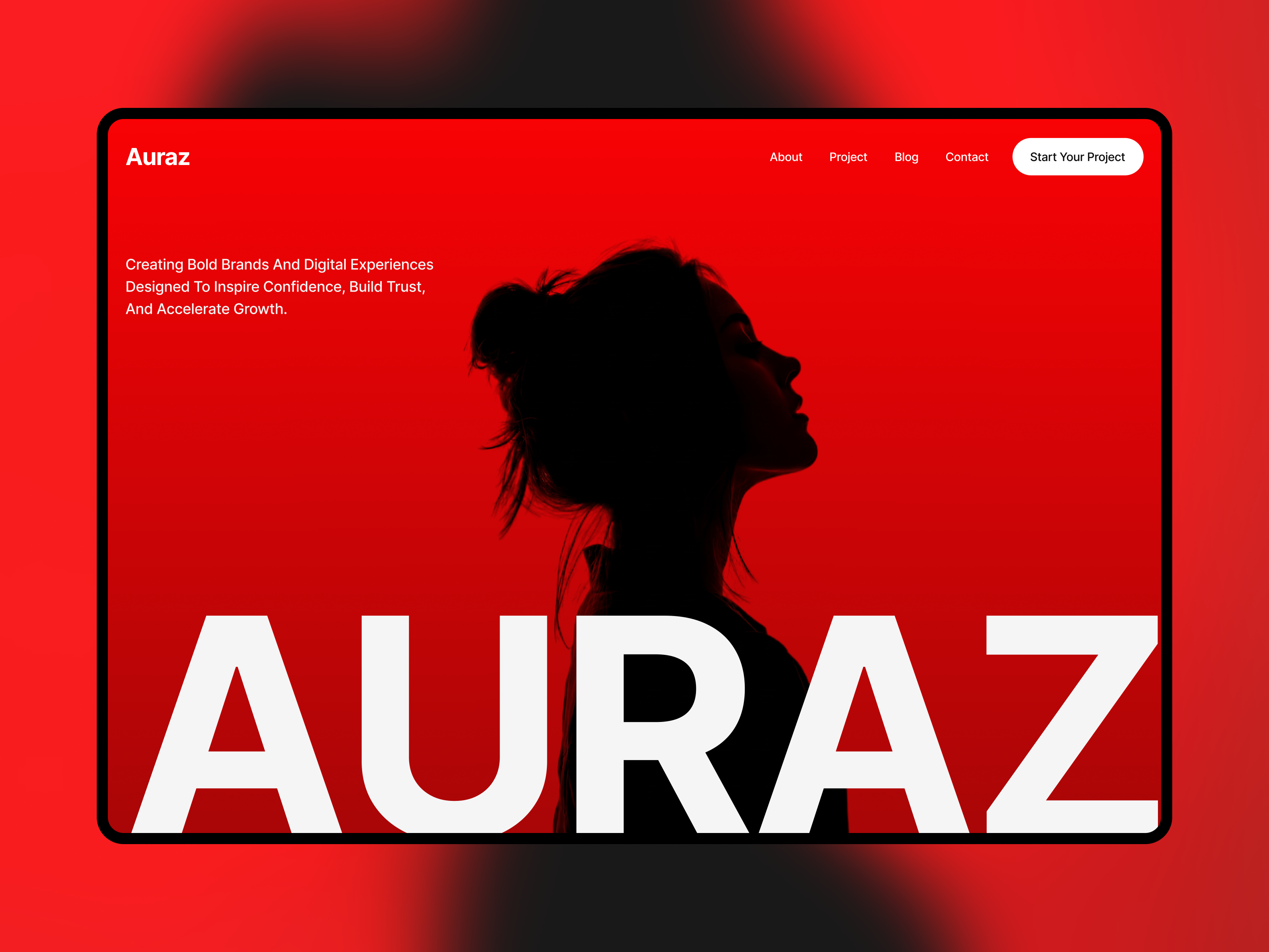 Auraz: Responsive Portfolio Website Template by Pixcut Studio LLC