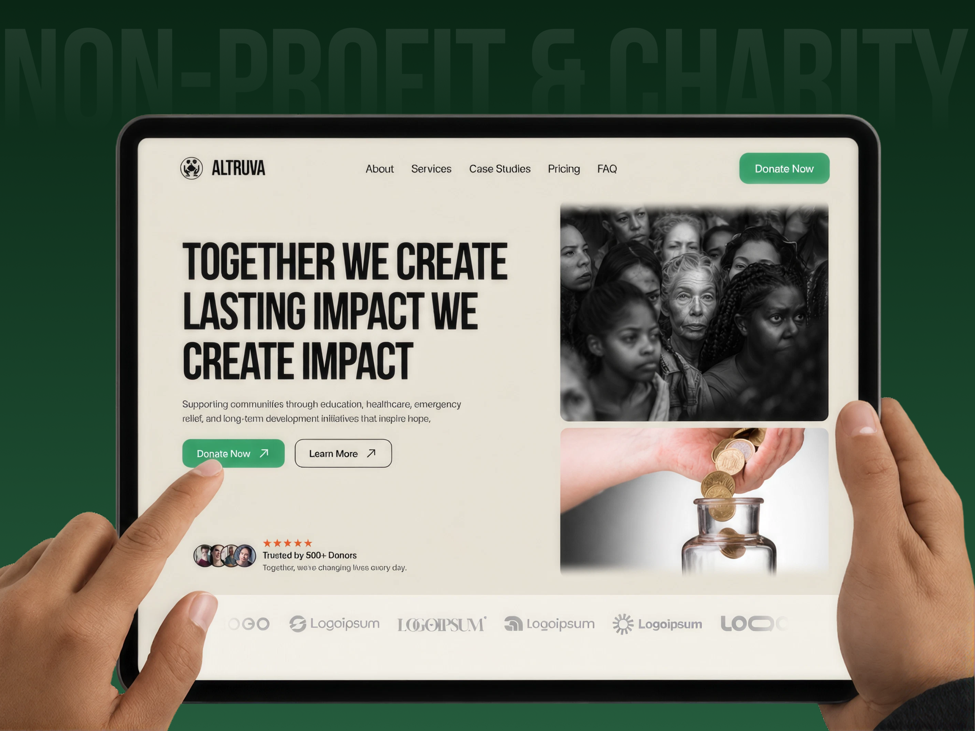 Altruva: Responsive Agency Website Template by Pixcut Studio LLC