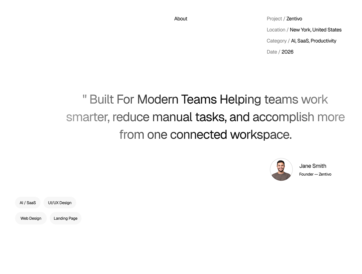 Zentivo — AI-Powered Mobile App Landing Page Image 2