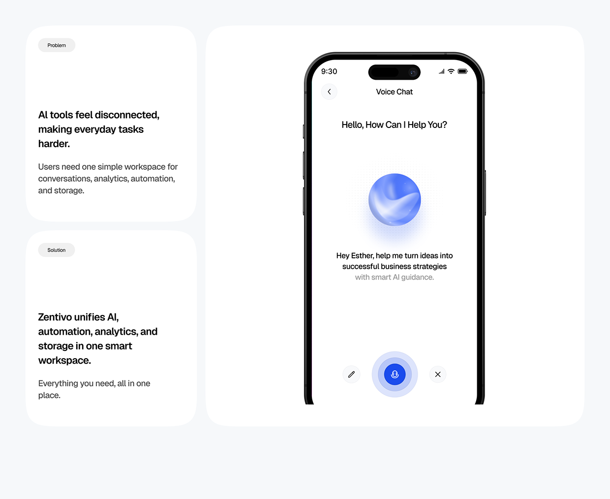 Zentivo — AI-Powered Mobile App Landing Page Image 3