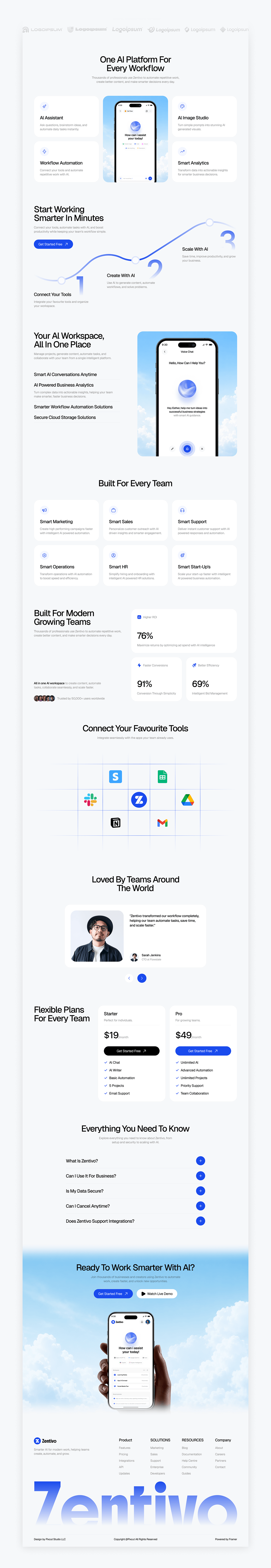 Zentivo — AI-Powered Mobile App Landing Page Image 12