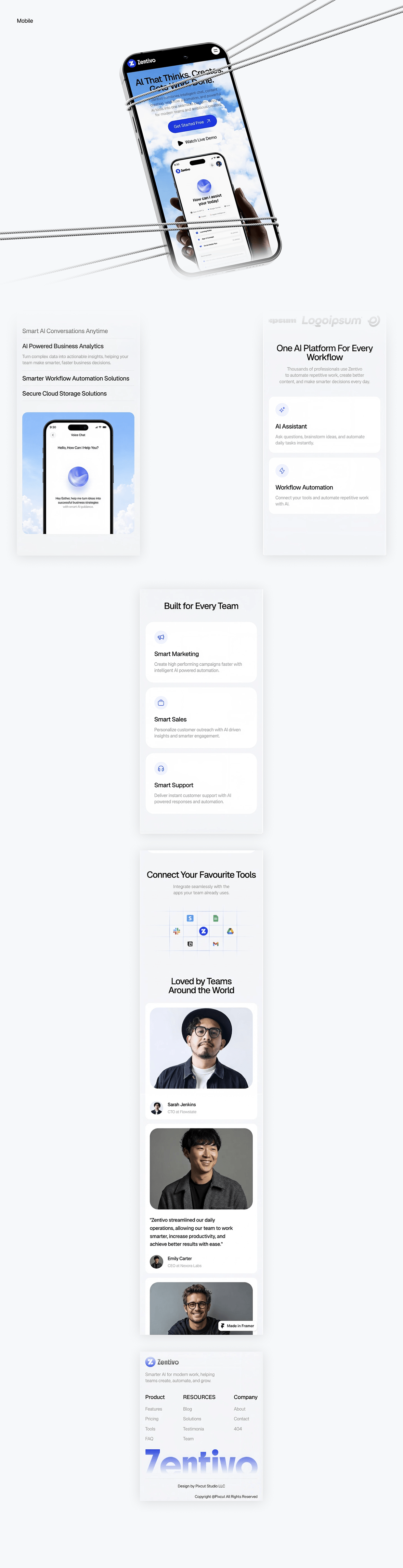 Zentivo — AI-Powered Mobile App Landing Page Image 13