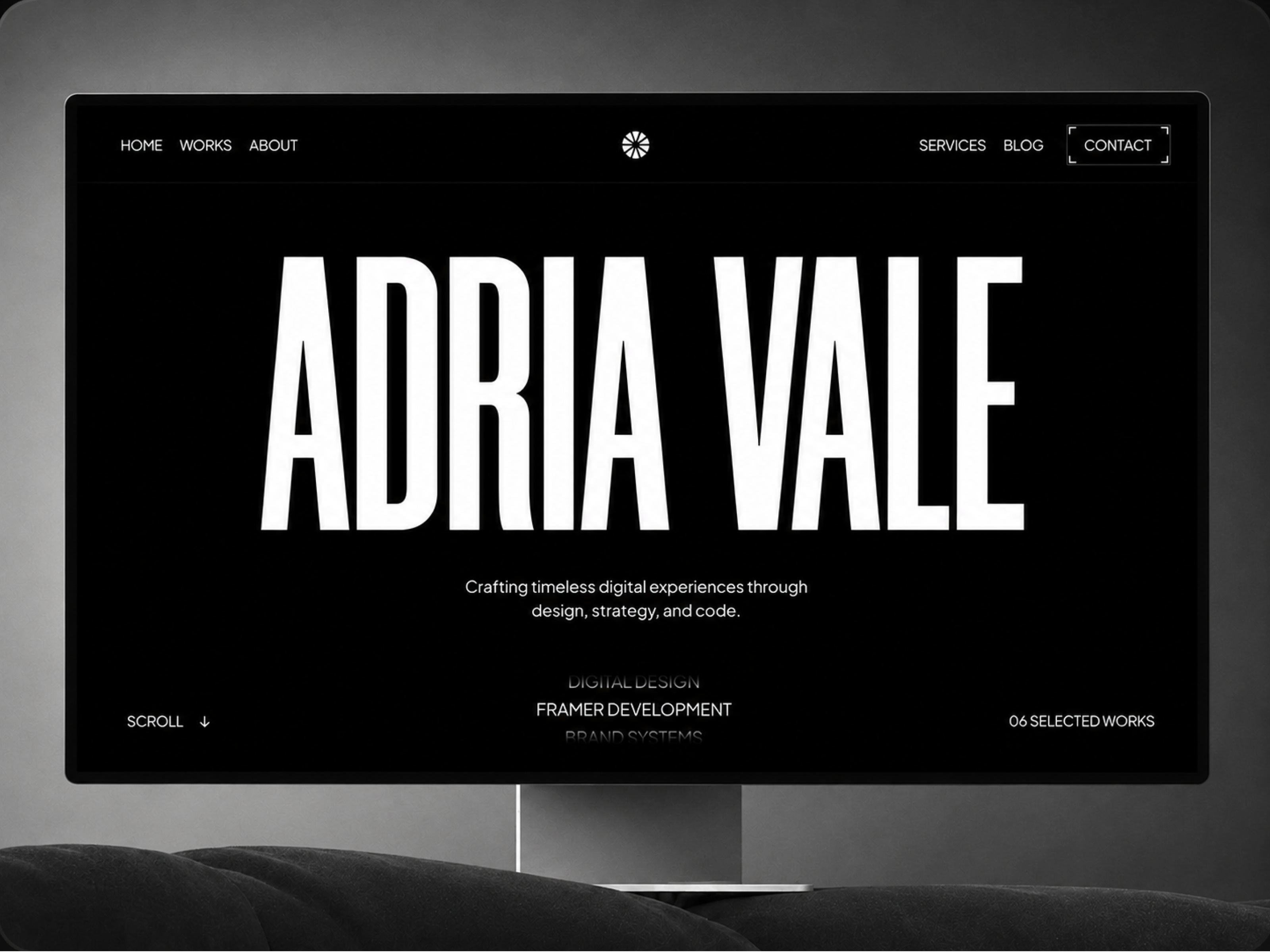 ADRIA VALE: Responsive Portfolio Website Template by Pixcut Studio LLC — Framer Marketplace