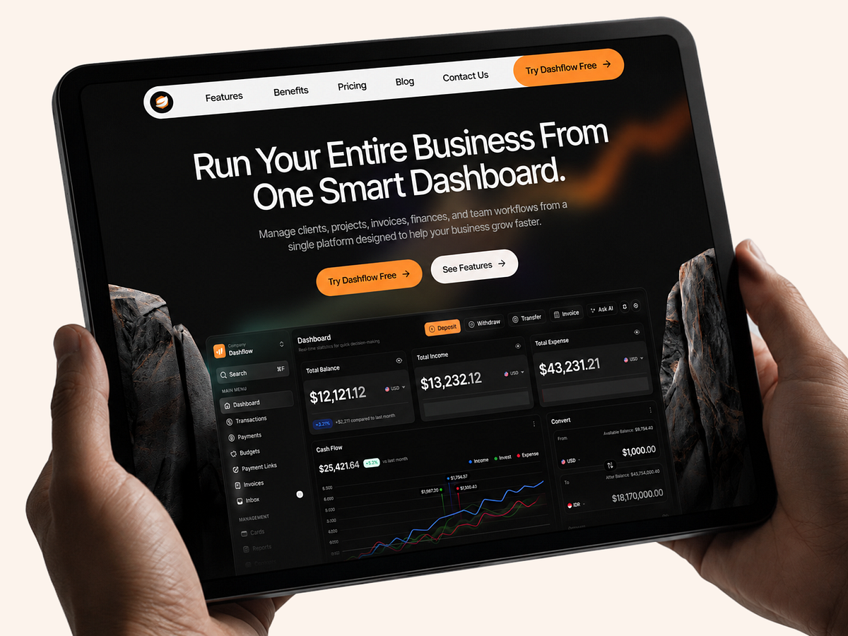 SaaS Startup website design Image 1