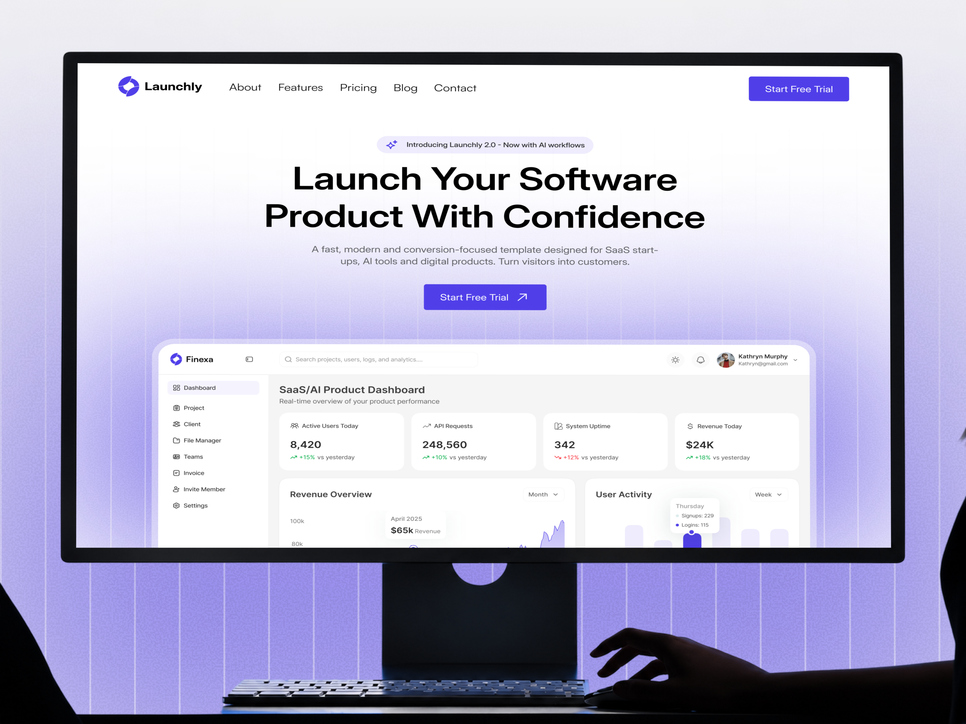 Launchly Template: Free AI Website Template by Pixcut Studio LLC — Framer Marketplace