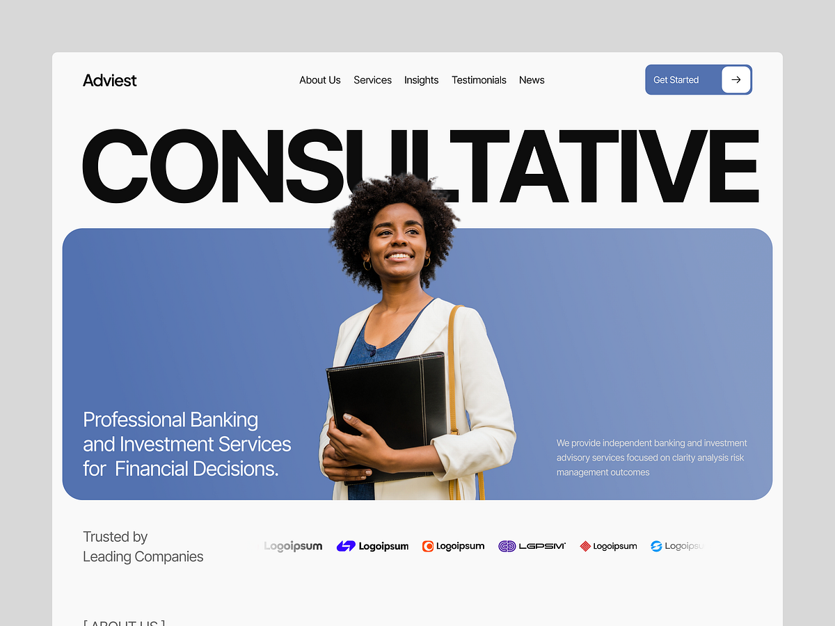 Adviest — Business Consultation Landing Page Image 0