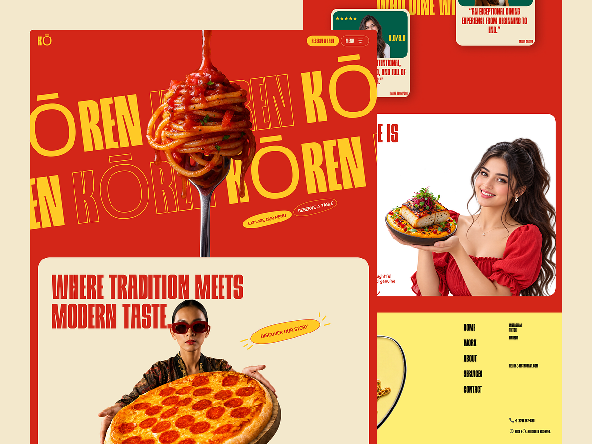 KO — Modern Restaurant Website Design