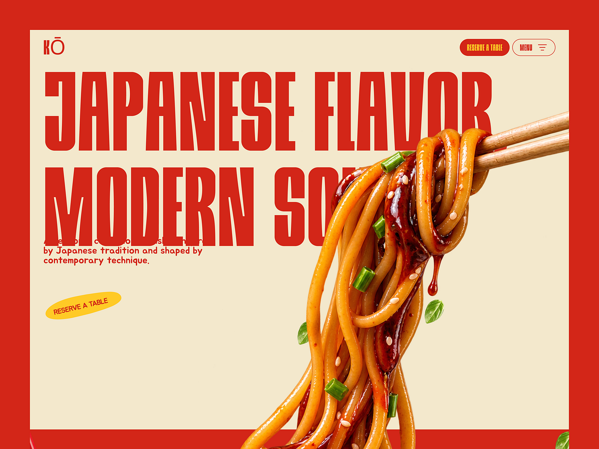 KO — Modern Restaurant Website Design Image 3