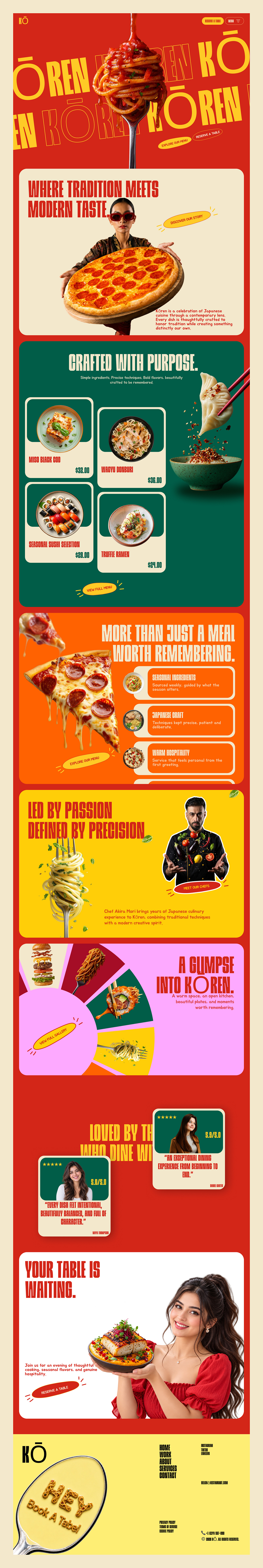 KO — Modern Restaurant Website Design Image 4
