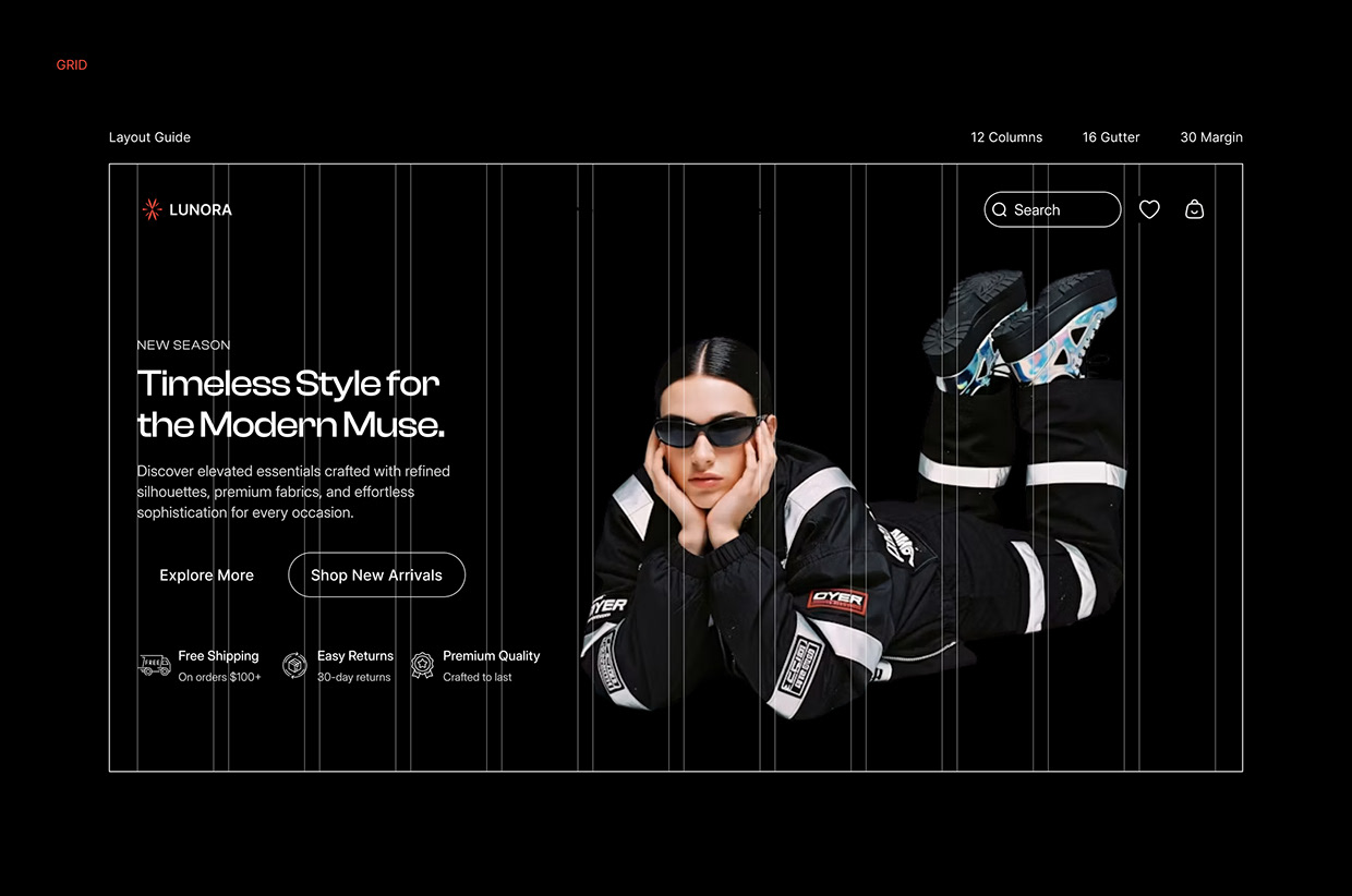 Lunora — Modern Fashion E-commerce Website Image 2