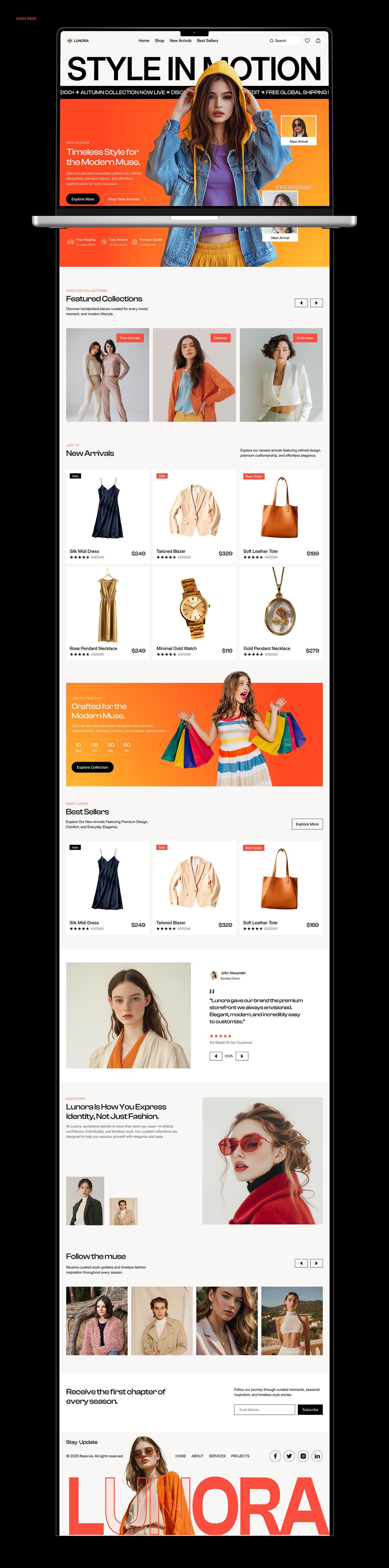 Lunora — Modern Fashion E-commerce Website Image 3