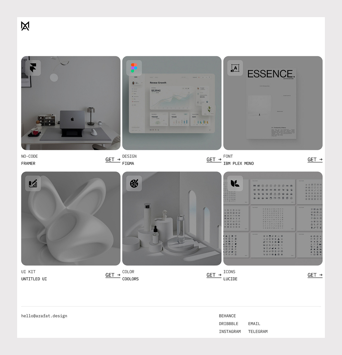 Minimalist Designer Portfolio — Bento Grid Website Design Image 4