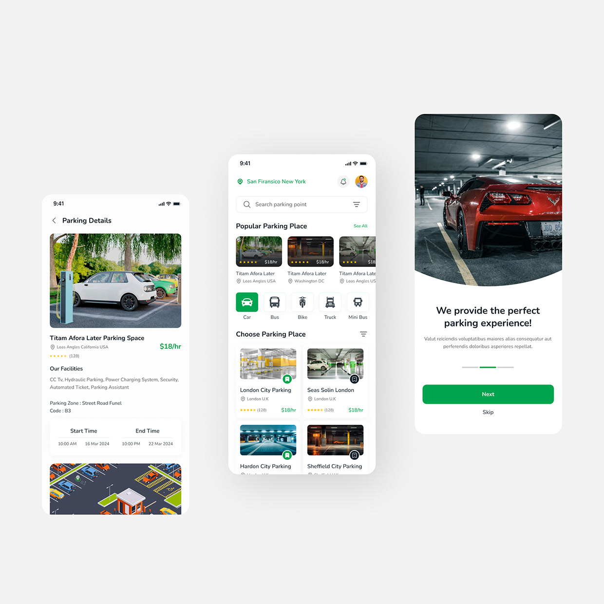 Car Parking Mobile App UI/UX Design Image 1
