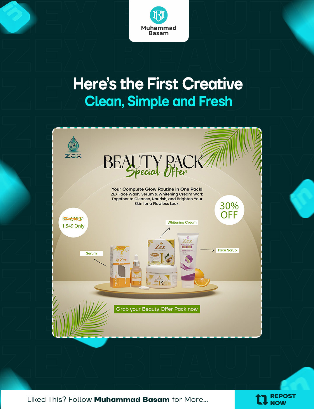 ZEX Beauty - Products Ad Creative Design Image 1