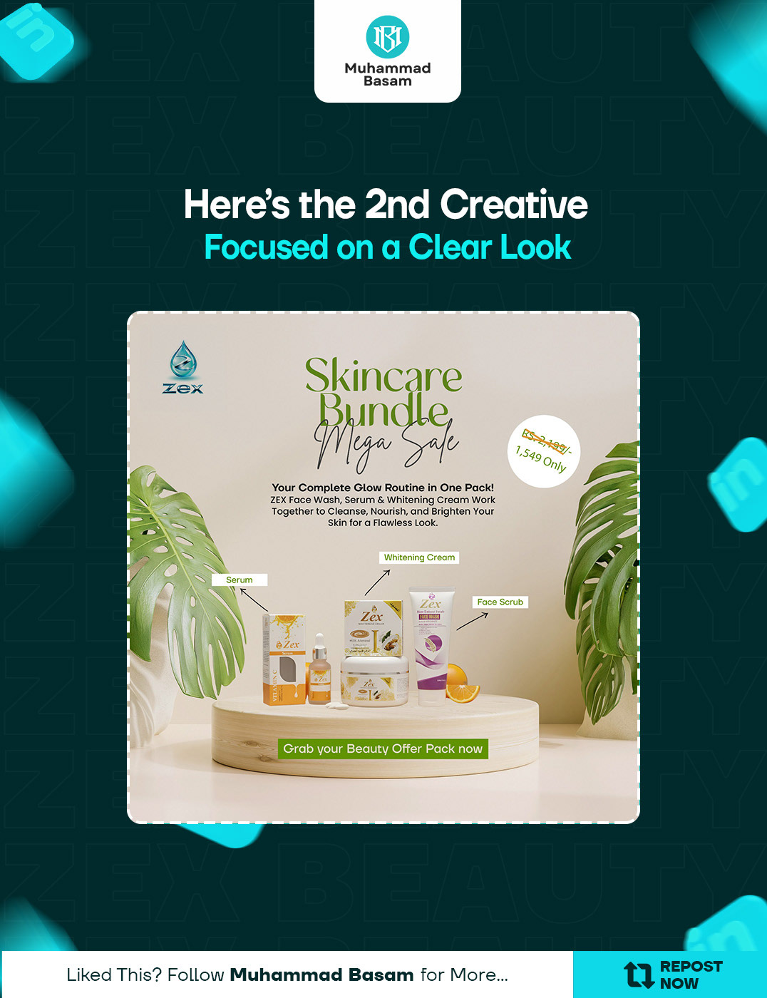 ZEX Beauty - Products Ad Creative Design Image 2