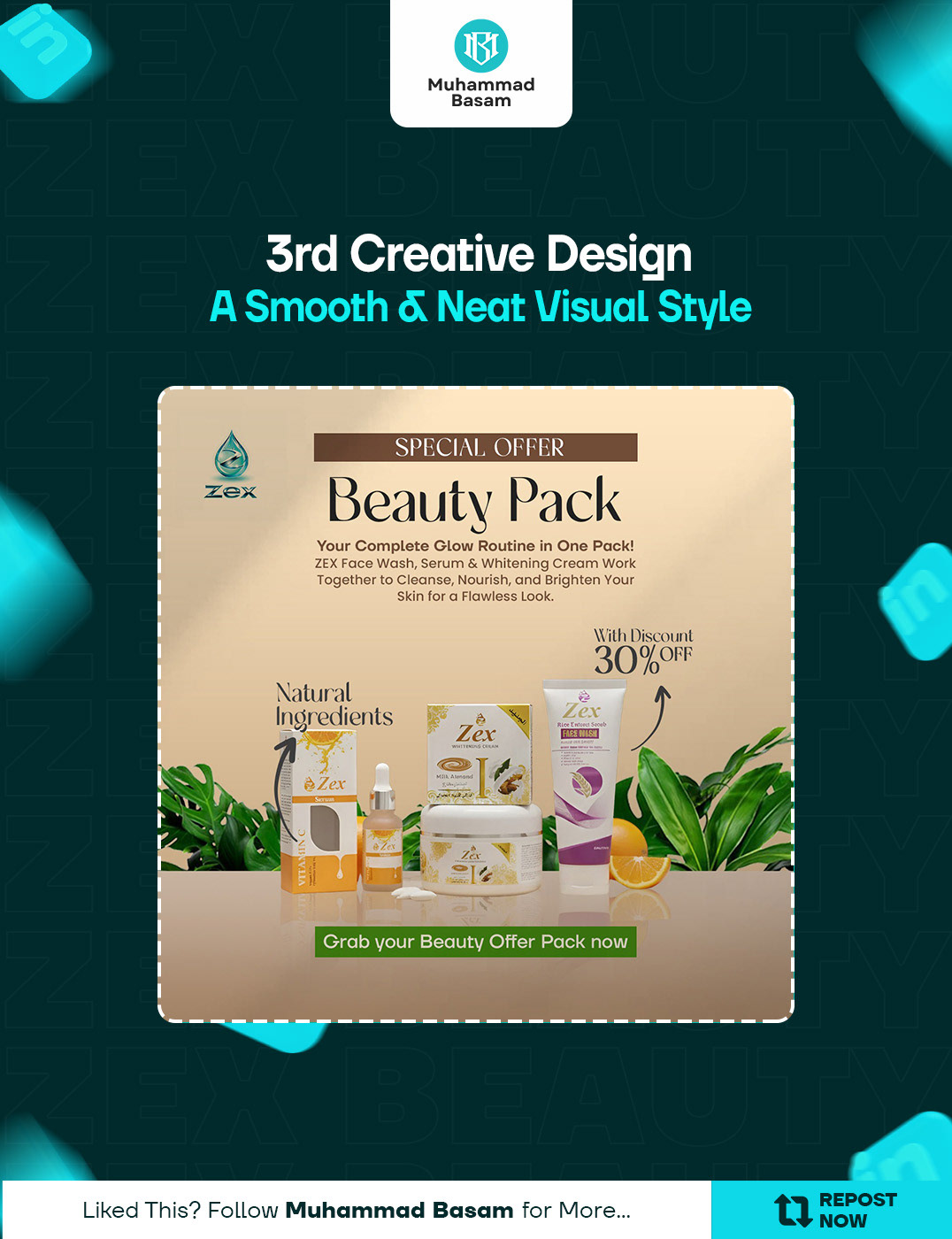 ZEX Beauty - Products Ad Creative Design Image 3