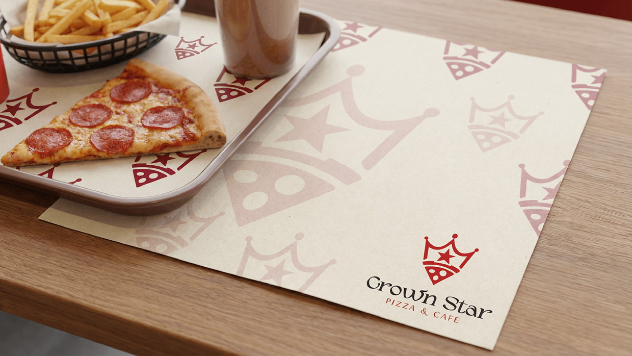 LOGO & Brand Identity for CrownStar - Pizza & Cafe Image 12