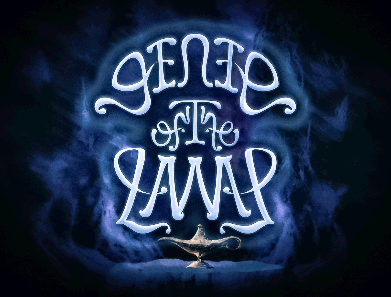 Genie of the Lamp Ambigram
