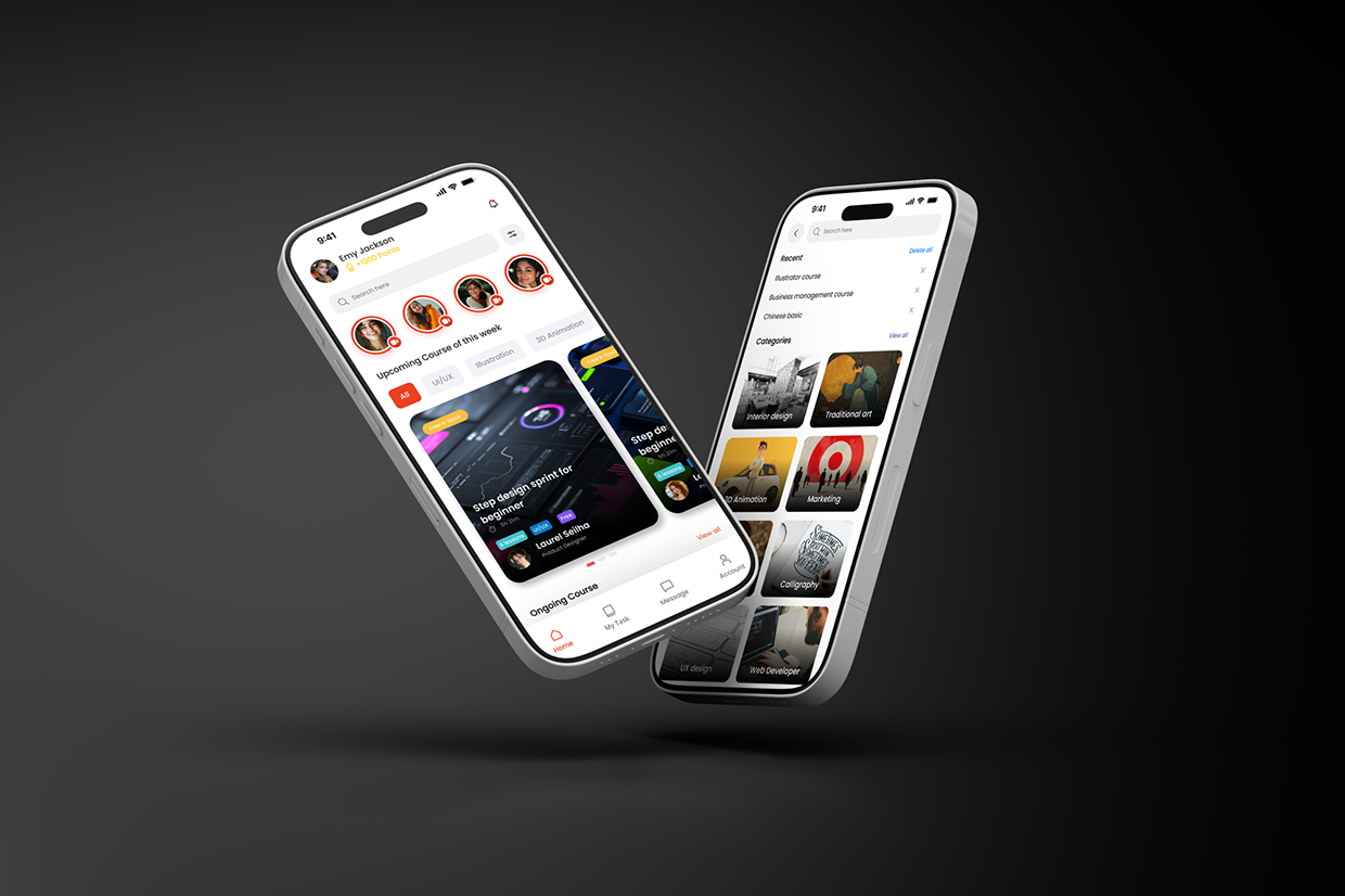 Mentora - Ecourse App UI Design Image 1