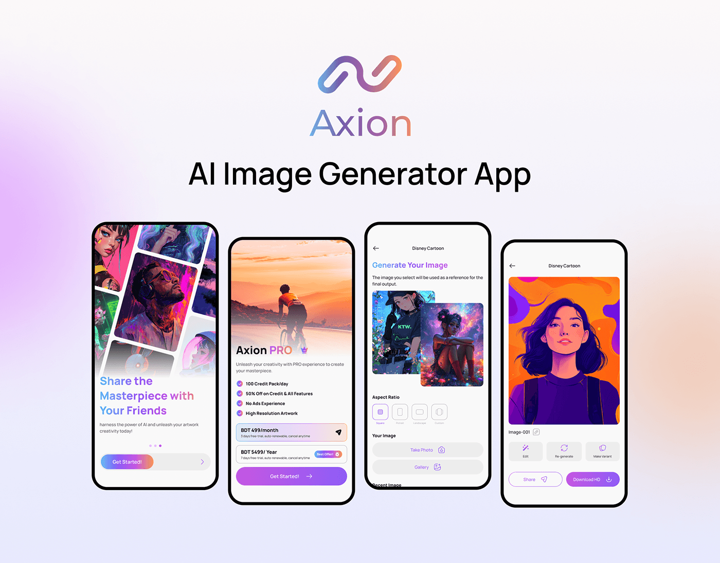 Axion - AI Image Generator App UI Image 4
