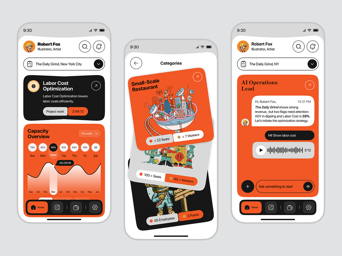 Restaurant Management Mobile App UI Image 0