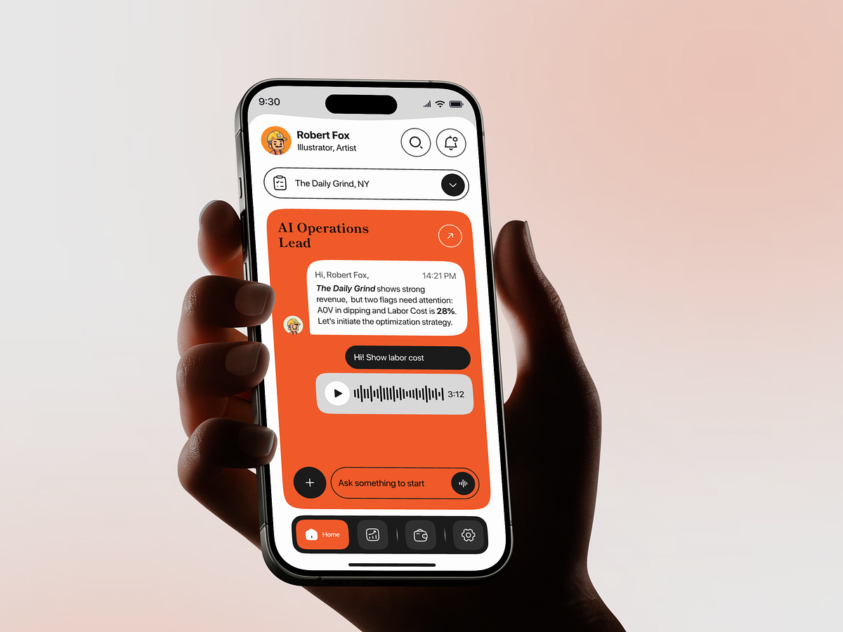 Restaurant Management Mobile App UI Image 2