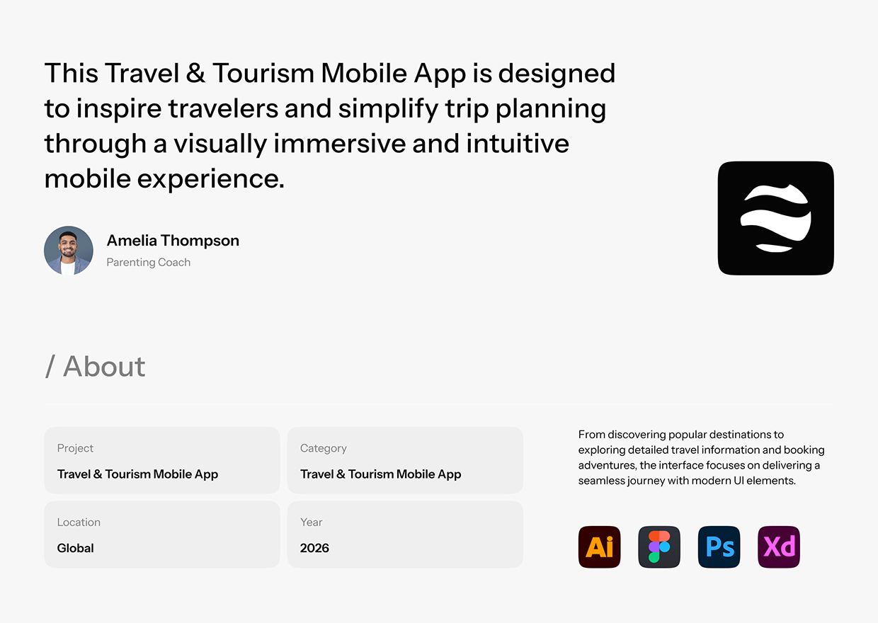 Travel Mobile App UI Design Image 0