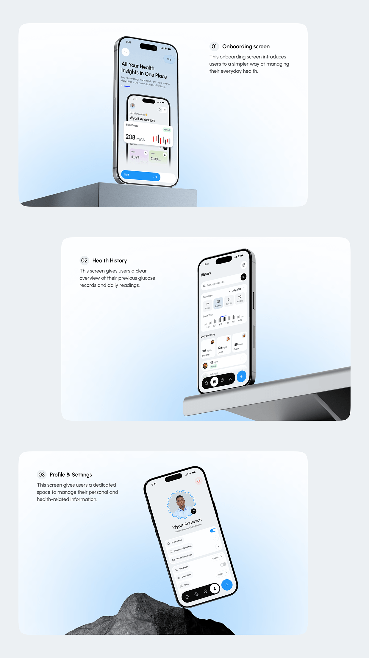 Smart Blood Glucose Monitoring App | Health Tracking Image 15