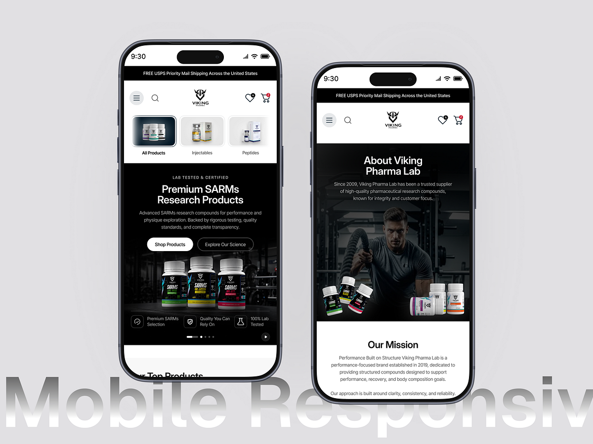 Supplement & Peptide E-Commerce Platform Design Image 2