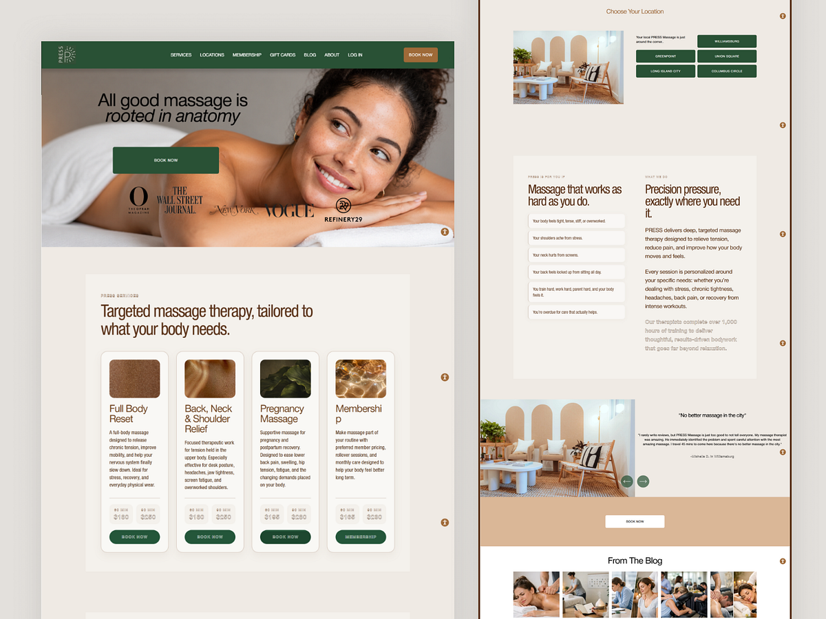 Luxury Spa & Wellness Center Landing Page UI/UX Design Image 0