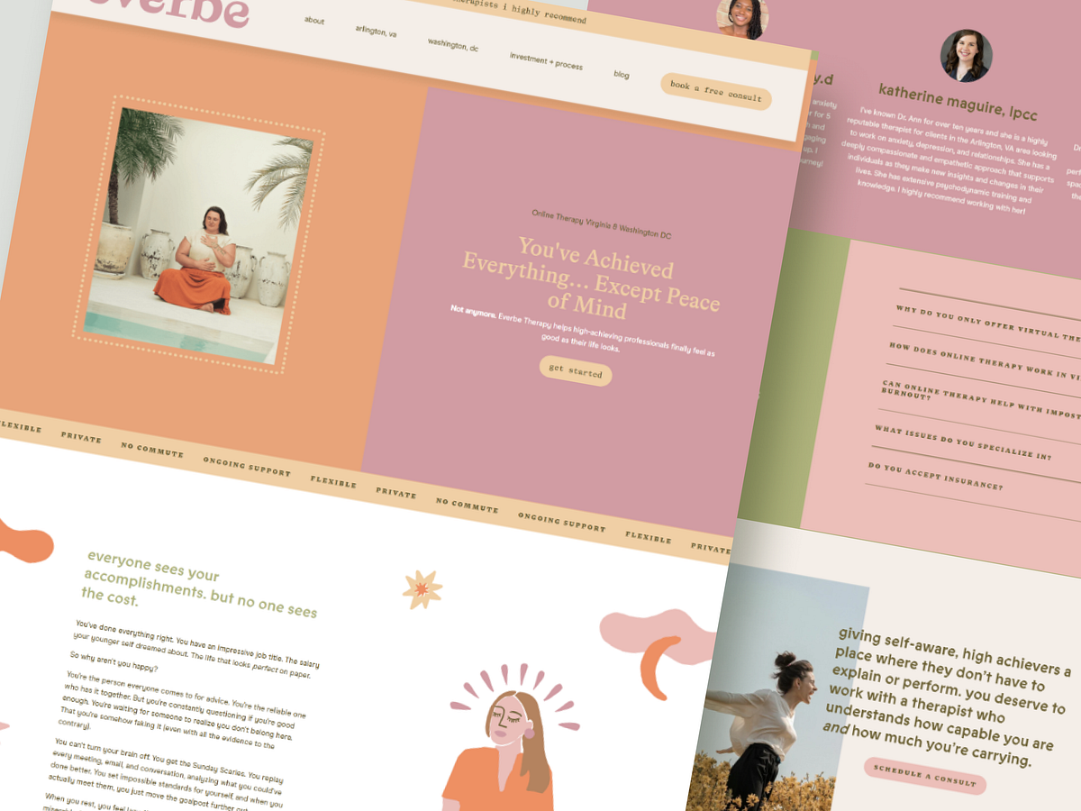 Everbe Therapy – Mental Health & Online Therapy Website Design Image 1