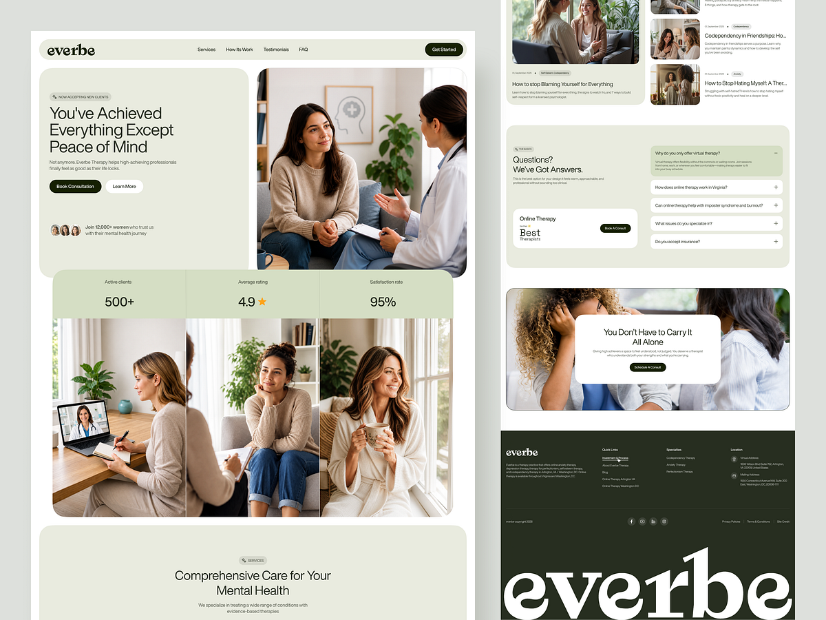 Everbe Therapy – Mental Health & Online Therapy Website Design Image 2