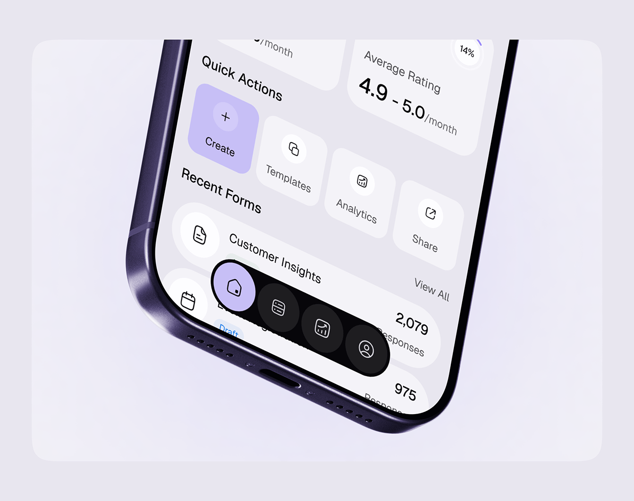 Modern Survey App UI/UX Design Image 3