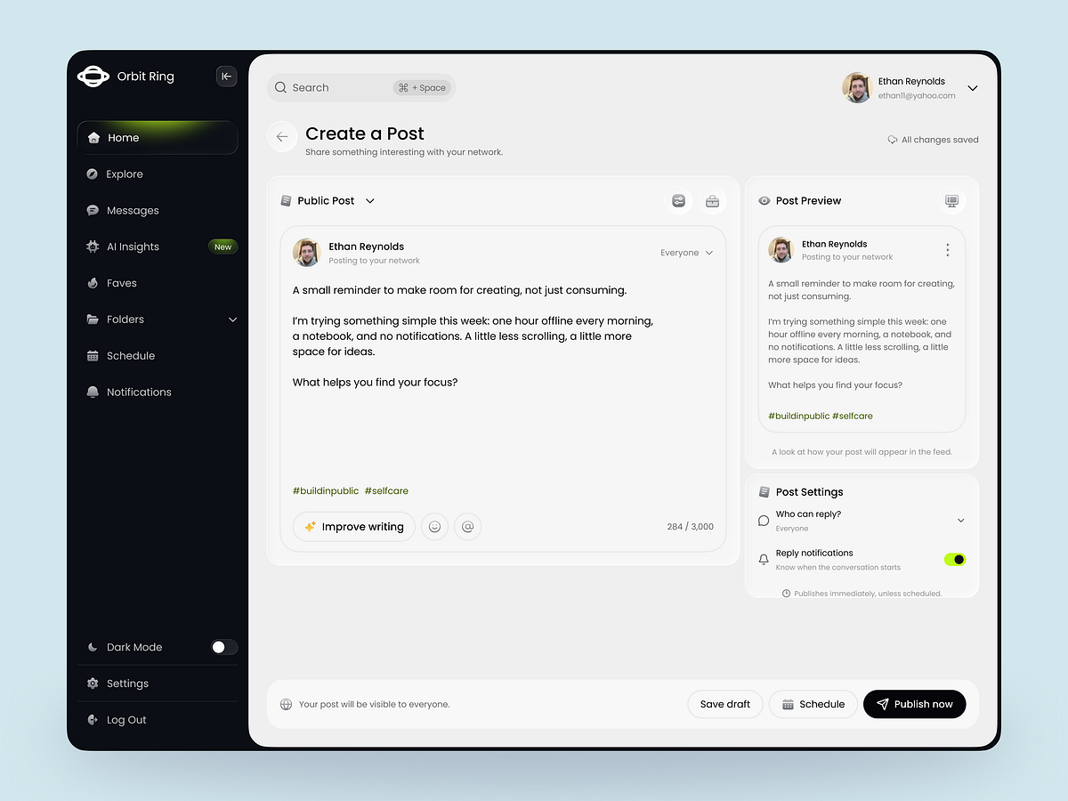 Social Media Management Platform UI Image 0