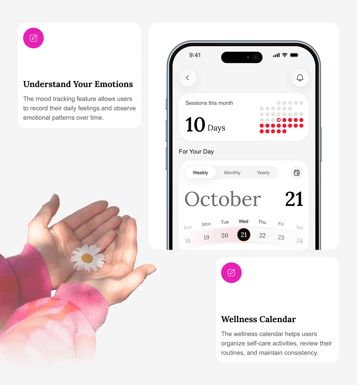 AI Mental Wellness App UI/UX Design Image 9