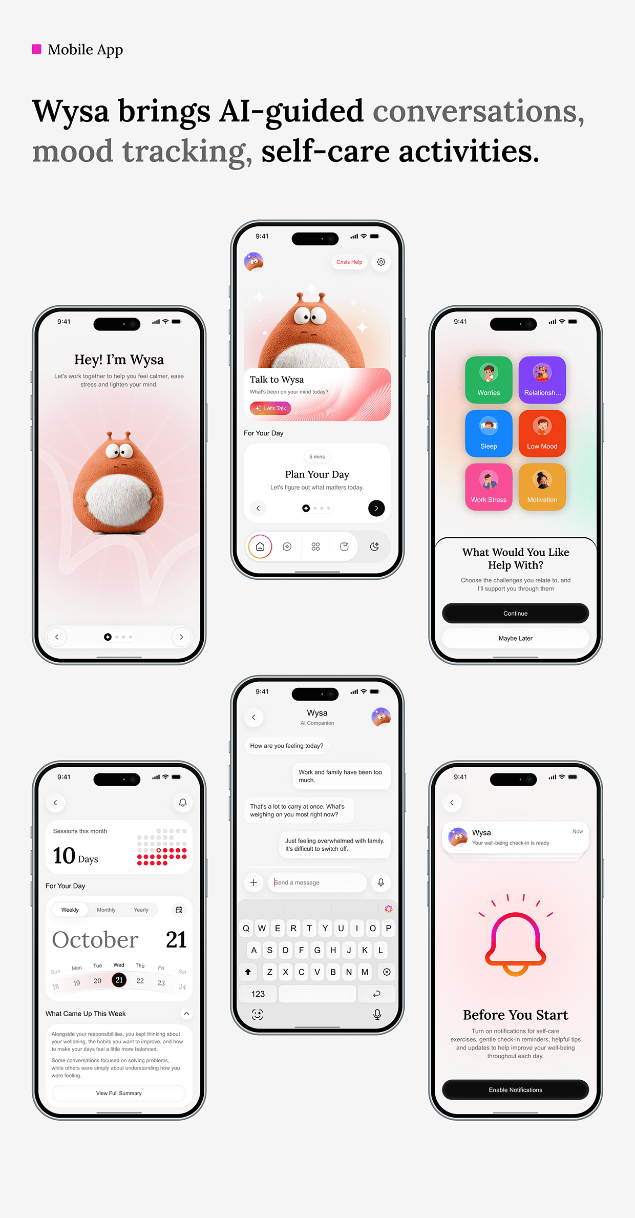AI Mental Wellness App UI/UX Design Image 12