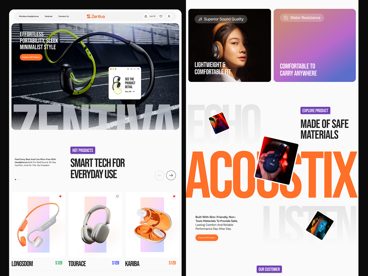 Zentiva – High-End Headphone eCommerce Experience Image 2
