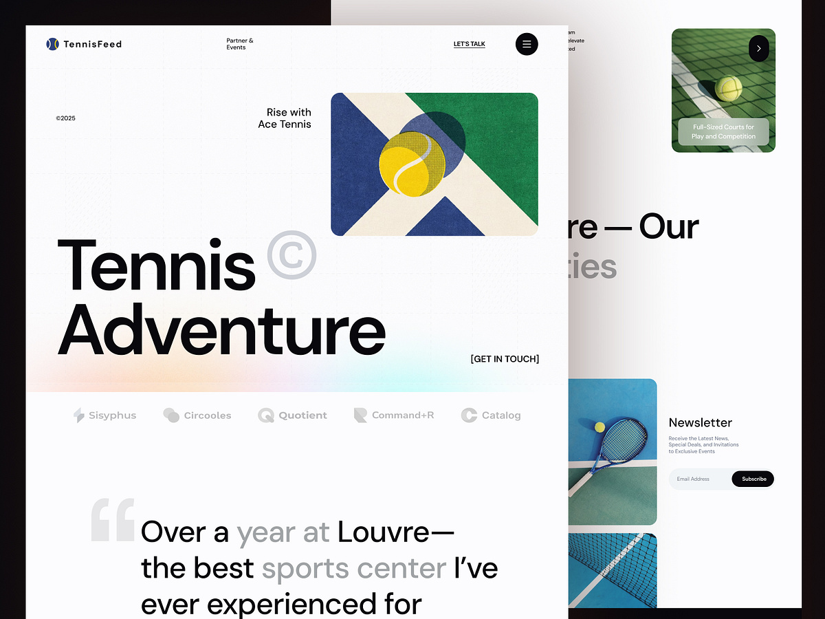 Tenista – Sport & Tennis Landing Page Design