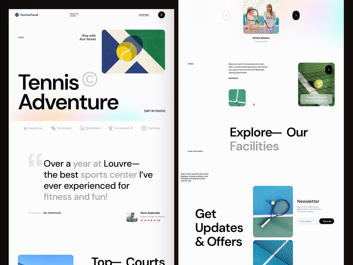 Tenista – Sport & Tennis Landing Page Design Image 0