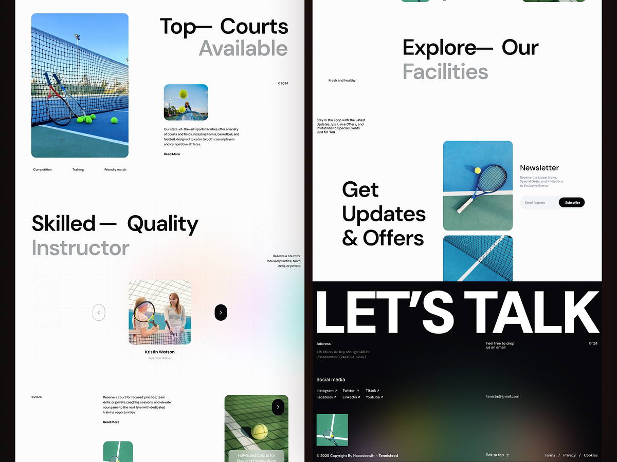 Tenista – Sport & Tennis Landing Page Design Image 1