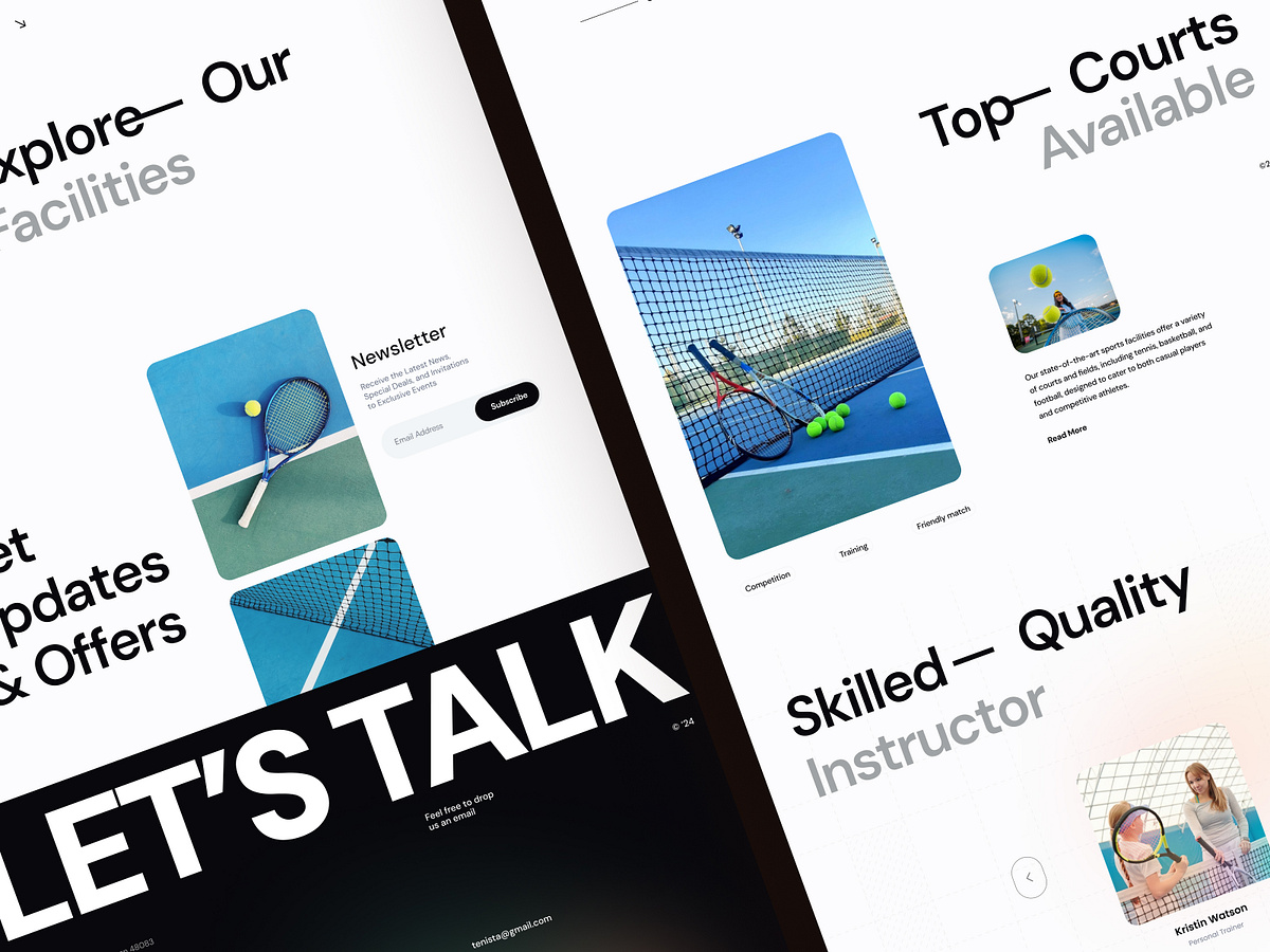 Tenista – Sport & Tennis Landing Page Design Image 2
