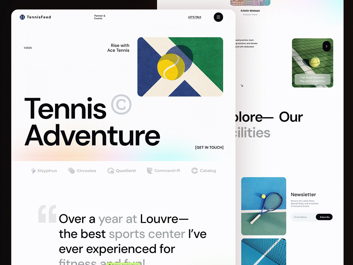 Tenista – Sport & Tennis Landing Page Design Image 3